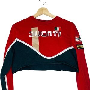 Ducati Motorcycles Long Sleeve Crop Top Sz Small
